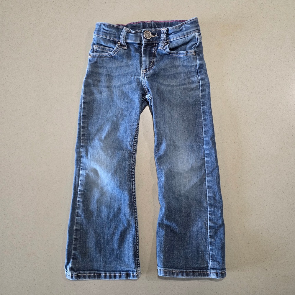 Wrangler Boys Regular Fit Jeans Medium Wash Blue Denim Size 5 Regular 09MWGER